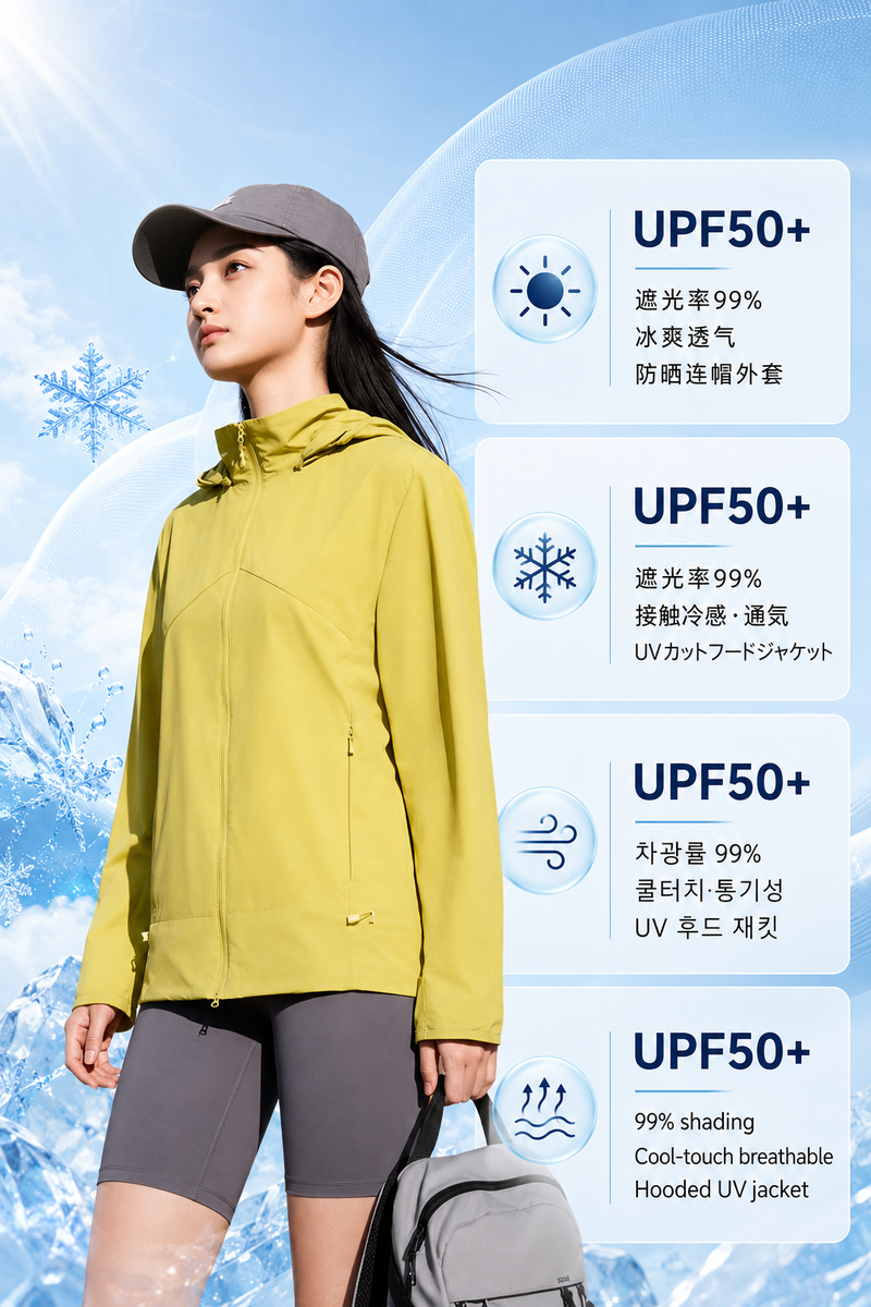 UPF50+ と遮光率99% SD-3666 UPF50+ UV機能ポスター
