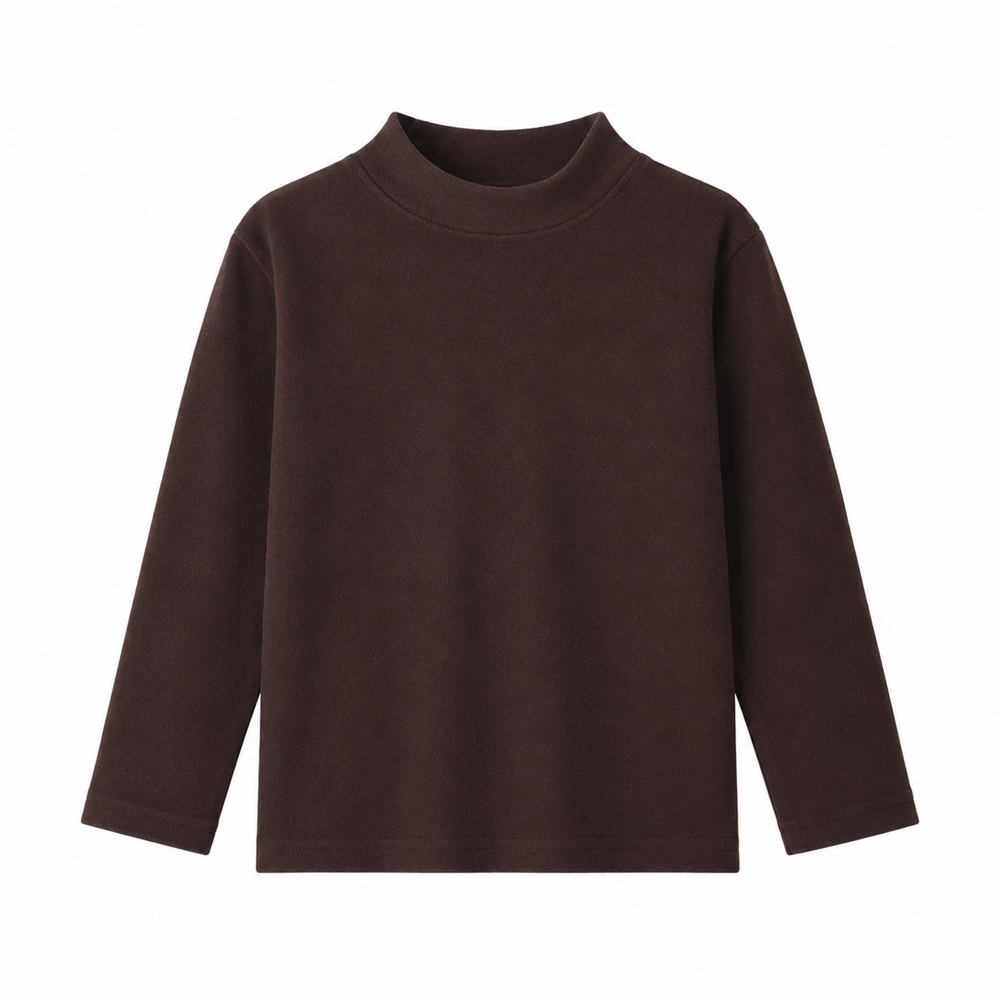 キッズ デロン保温クルーネック長袖Tシャツ ディープコーヒー キッズ デロン保温クルーネック長袖Tシャツ ディープコーヒー