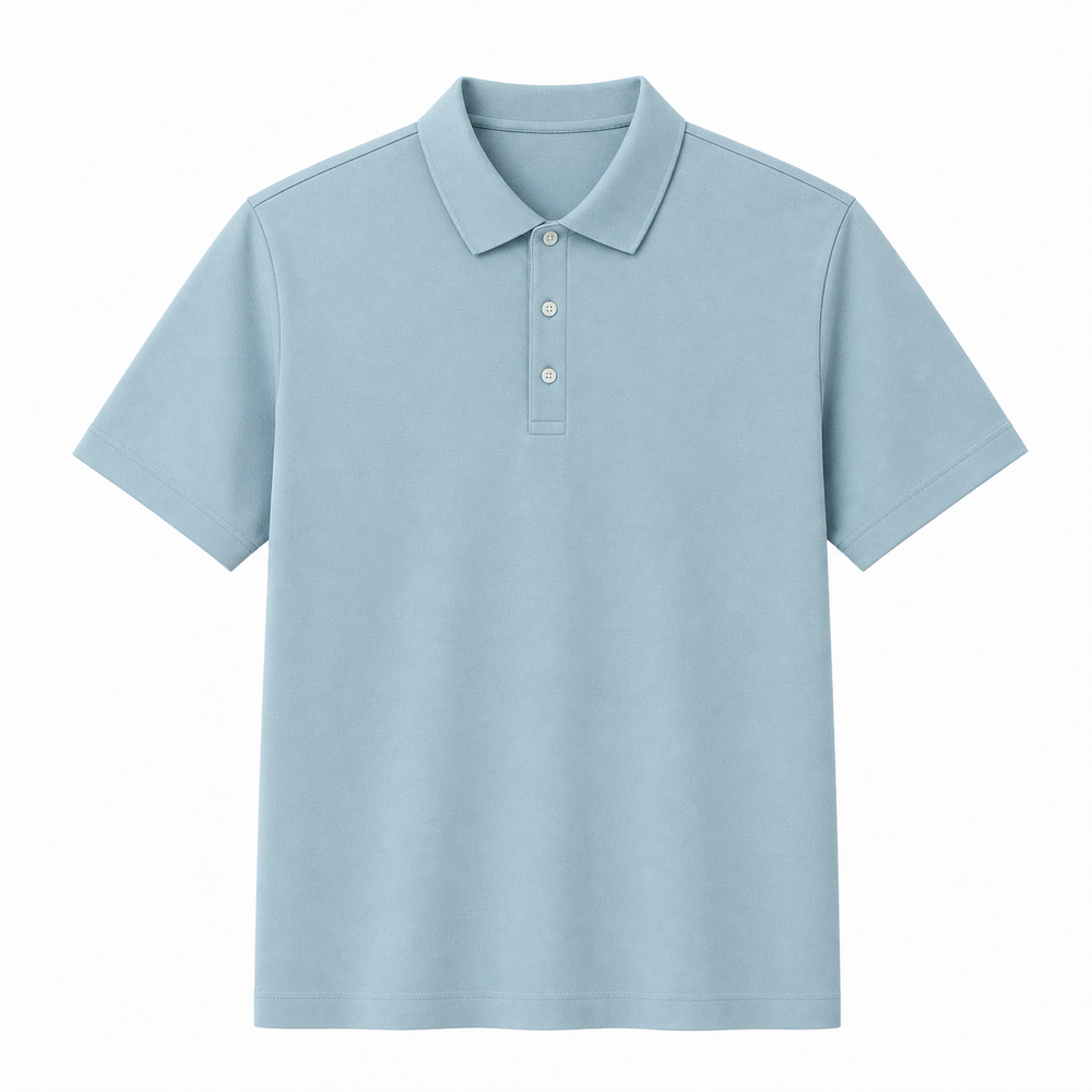 SD-P5 Mercerized Cotton Polo, Mist Blue SD-P5 Mercerized Cotton Polo, Mist Blue