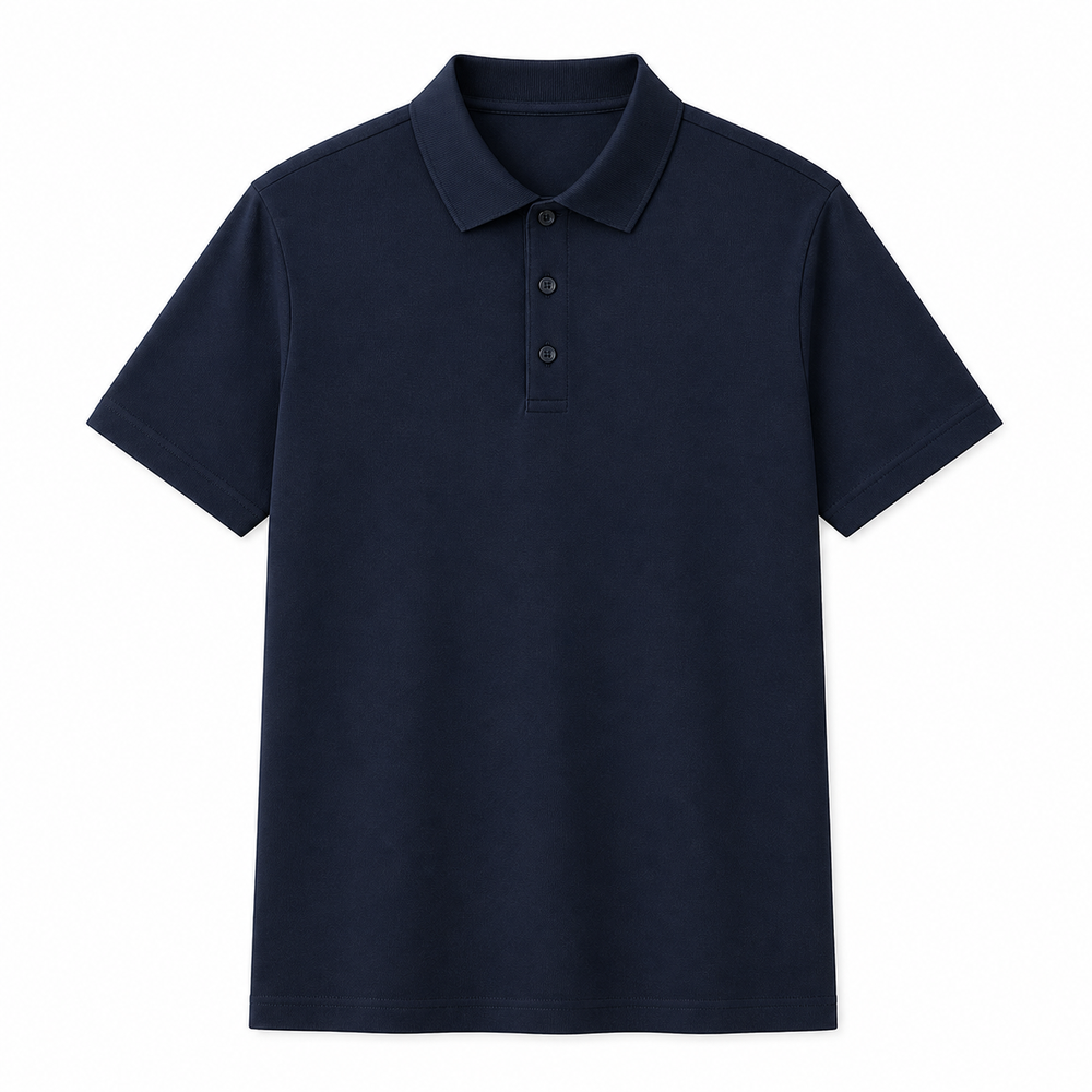SD-P5 Mercerized Cotton Polo, Navy SD-P5 Mercerized Cotton Polo, Navy