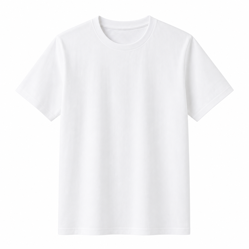 200g コーマ綿クルーネックTシャツ ホワイト