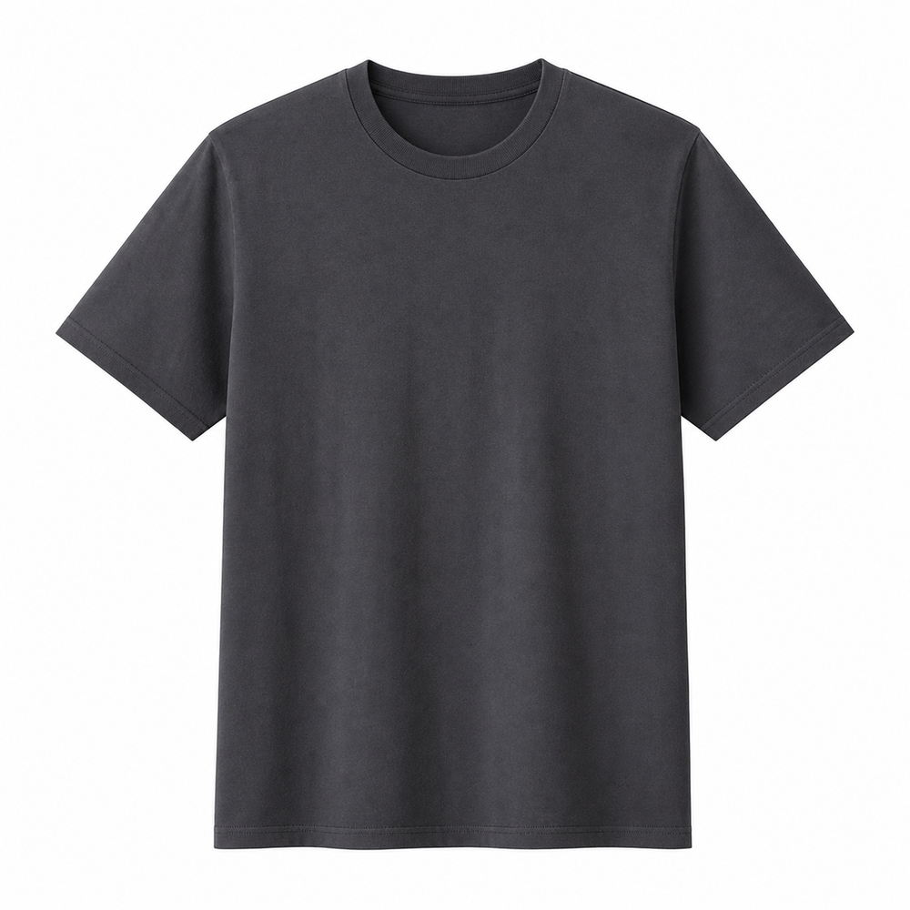 200g コーマ綿クルーネックTシャツ ダークグレー 200g コーマ綿クルーネックTシャツ ダークグレー