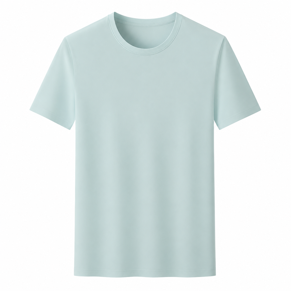 SD-F52 冷感シームレスクルーネックTシャツ スカイブルー SD-F52 冷感シームレスクルーネックTシャツ スカイブルー