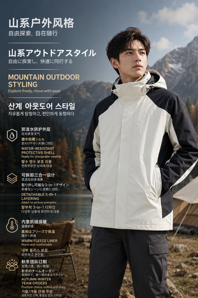 山系アウトドアスタイル SD-1818 3WAYジャケット山系アウトドアポスター