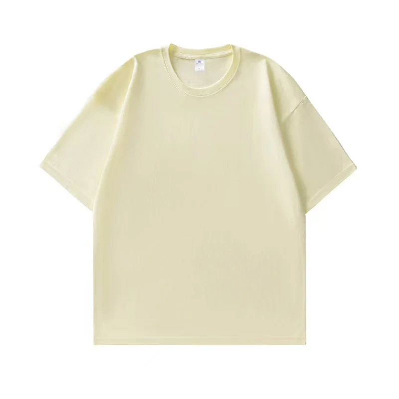 ソロナ混 半袖Tシャツ ライトイエロー ソロナ混 半袖Tシャツ ライトイエロー