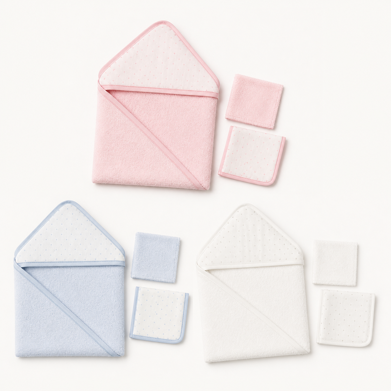 フード付きバスタオル3点セットの商品画像